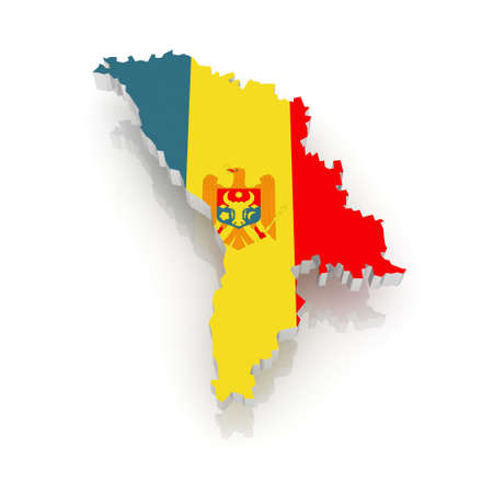 Map of Moldova. 3dの写真素材