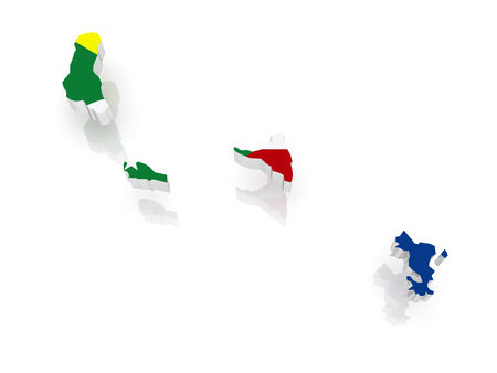 Map of Comoros. 3dの写真素材