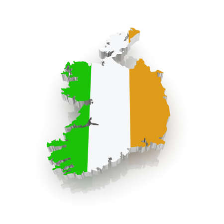 Map of Ireland. 3dの写真素材