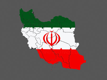 Map of Iran. 3dの写真素材