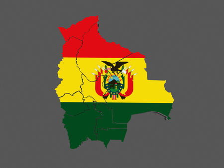 Map of Bolivia. 3dの写真素材