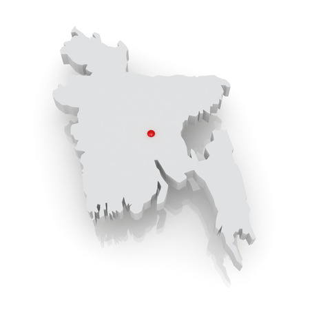 Map of Bangladesh. 3dの写真素材