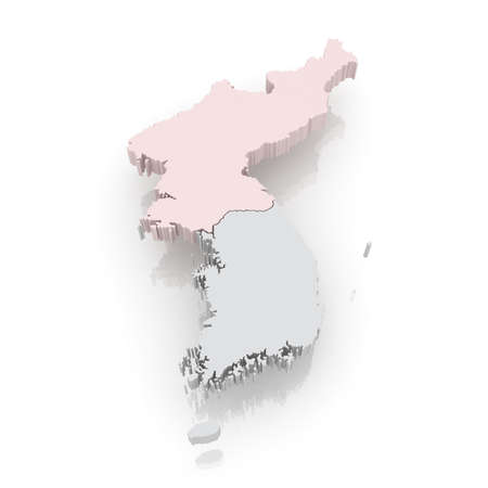 Map of Korea. 3dの写真素材