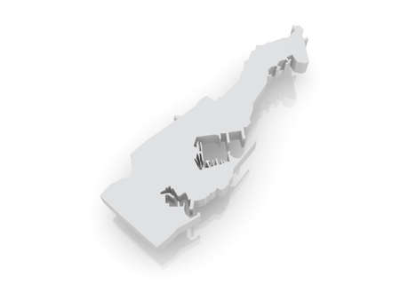 Map of Monaco. 3dの写真素材