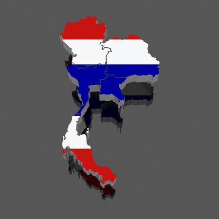 Map of Thailand. 3dの写真素材