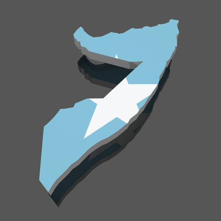 Map of Somalia. 3dの写真素材