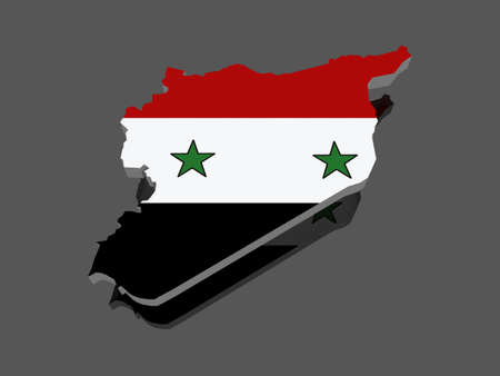 Map of Syria. 3dの写真素材