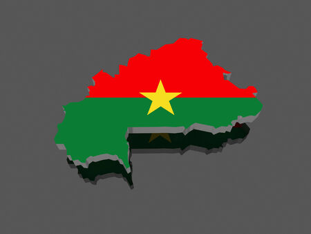 Map of Burkina Faso. 3dの写真素材