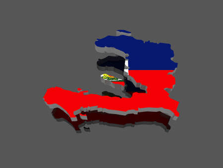 Map of Haiti. 3dの写真素材