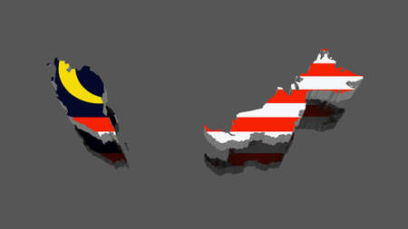 Map of Malaysia. 3dの写真素材