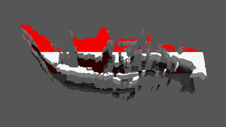 Map of Indonesia. 3dの写真素材