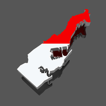 Map of Monaco. 3dの写真素材
