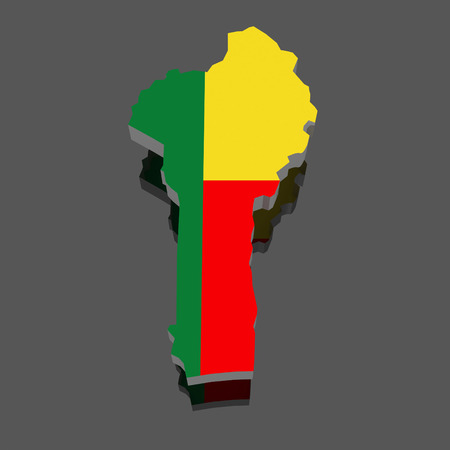 Map of Benin. 3dの写真素材