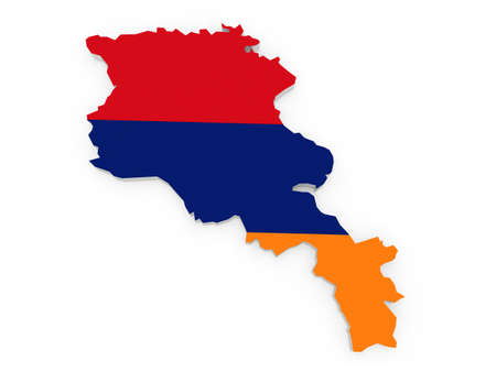 Map of Armenia. 3dの写真素材
