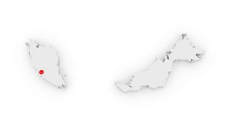 Map of Malaysia. 3dの写真素材
