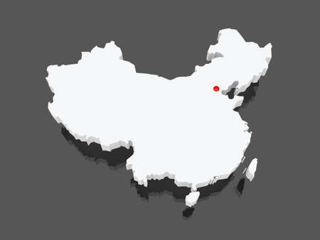 Map of China. 3dの写真素材