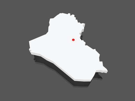 Map of Iraq. 3dの写真素材
