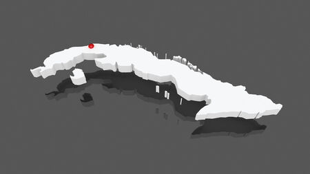 Map of Cuba. 3dの写真素材