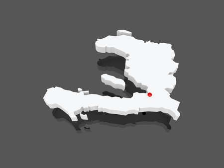 Map of Haiti. 3dの写真素材