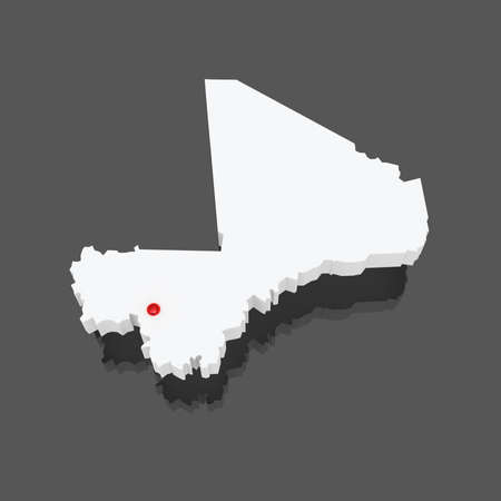 Map of Mali. 3dの写真素材