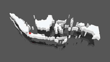 Map of Indonesia. 3dの写真素材