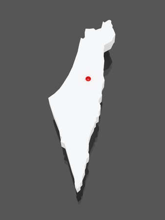 Map of Israel. 3dの写真素材