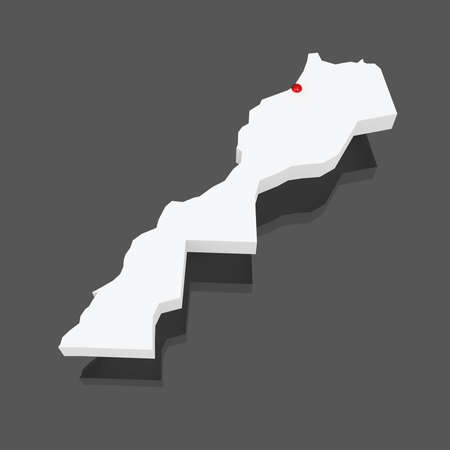 Map of Morocco. 3dの写真素材