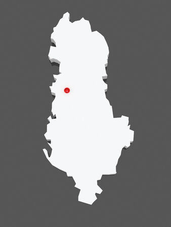 Map of Albania. 3dの写真素材