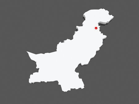 Map of Pakistan. 3dの写真素材