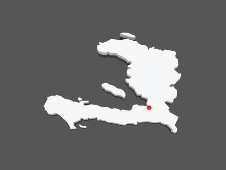 Map of Haiti. 3dの写真素材