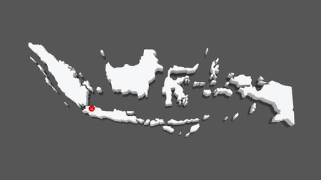 Map of Indonesia. 3dの写真素材