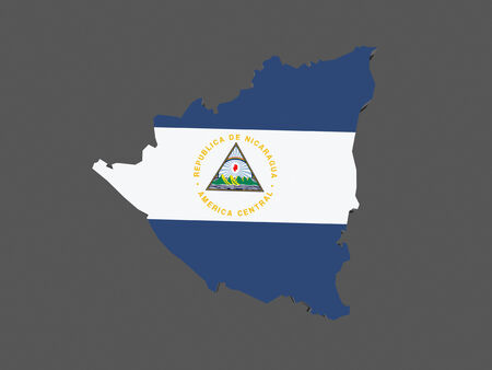 Map of Nicaragua. 3dの写真素材