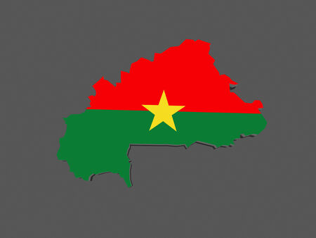 Map of Burkina Faso. 3dの写真素材