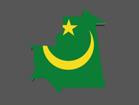 Map of Mauritania. 3dの写真素材