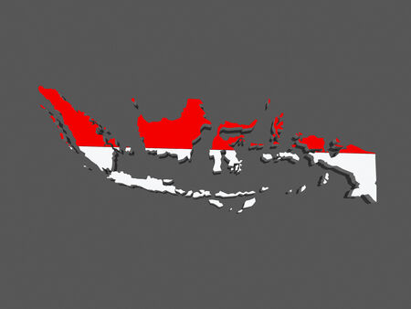 Map of Indonesia. 3dの写真素材
