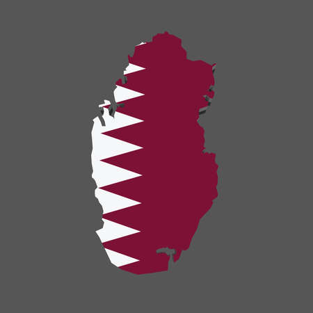 Map of Qatar. 3dの写真素材