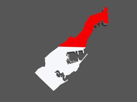 Map of Monaco. 3dの写真素材