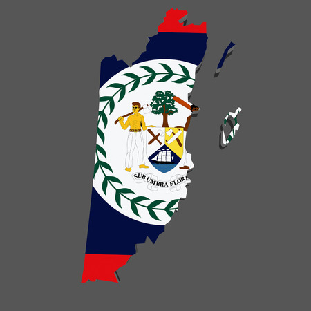 Map of Belize. 3dの写真素材