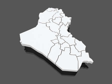 Map of Iraq. 3dの写真素材
