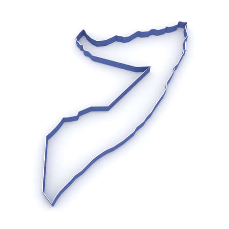 Map of Somalia. 3dの写真素材