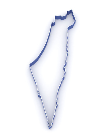 Map of Israel. 3dの写真素材