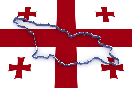 Map of Georgia. 3dの写真素材