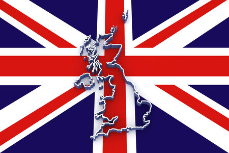 Three-dimensional map of England. 3dの写真素材