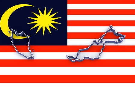 Map of Malaysia. 3dの写真素材
