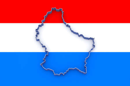 Map of Luxembourg. 3dの写真素材