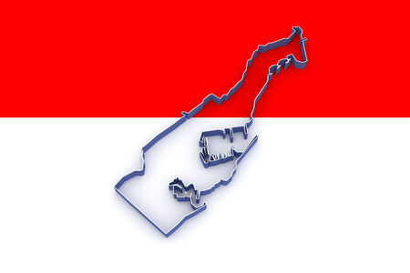 Map of Monaco. 3dの写真素材