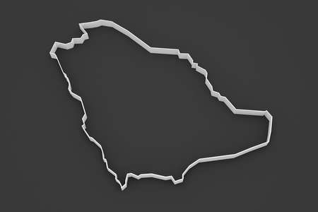 Map of Saudi Arabia. 3dの写真素材