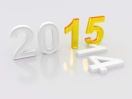 Happy New Year 2015. 3dの写真素材