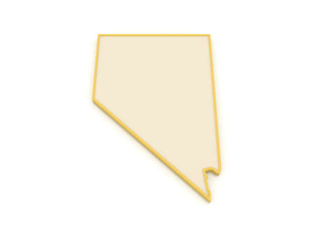 Three-dimensional map of Nevada. USA. 3dの写真素材