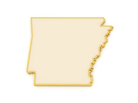 Three-dimensional map of Arkansas. USA. 3dの写真素材